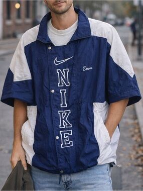 Vintage 90s | Nike | Windbreaker Track Jacket | Retro Streetwear Statement